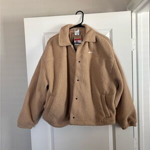Women’s Tan Nike Sherpa Jacket